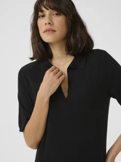 Kaffe Damen Kleid KAlizza in schwarz