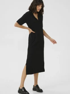 Kaffe Damen Kleid KAlizza in schwarz