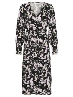 Kaffe Damen Kleid KAlura in schwarz mehrfarbig