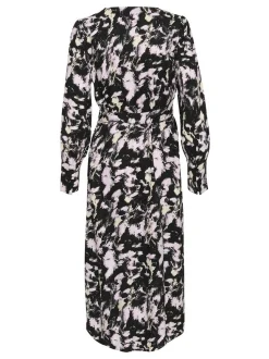 Kaffe Damen Kleid KAlura in schwarz mehrfarbig