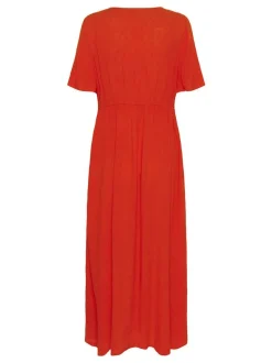 Kaffe Damen Kleid KAmyrna in rot