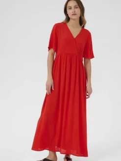 Kaffe Damen Kleid KAmyrna in rot