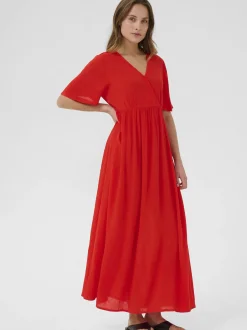 Kaffe Damen Kleid KAmyrna in rot