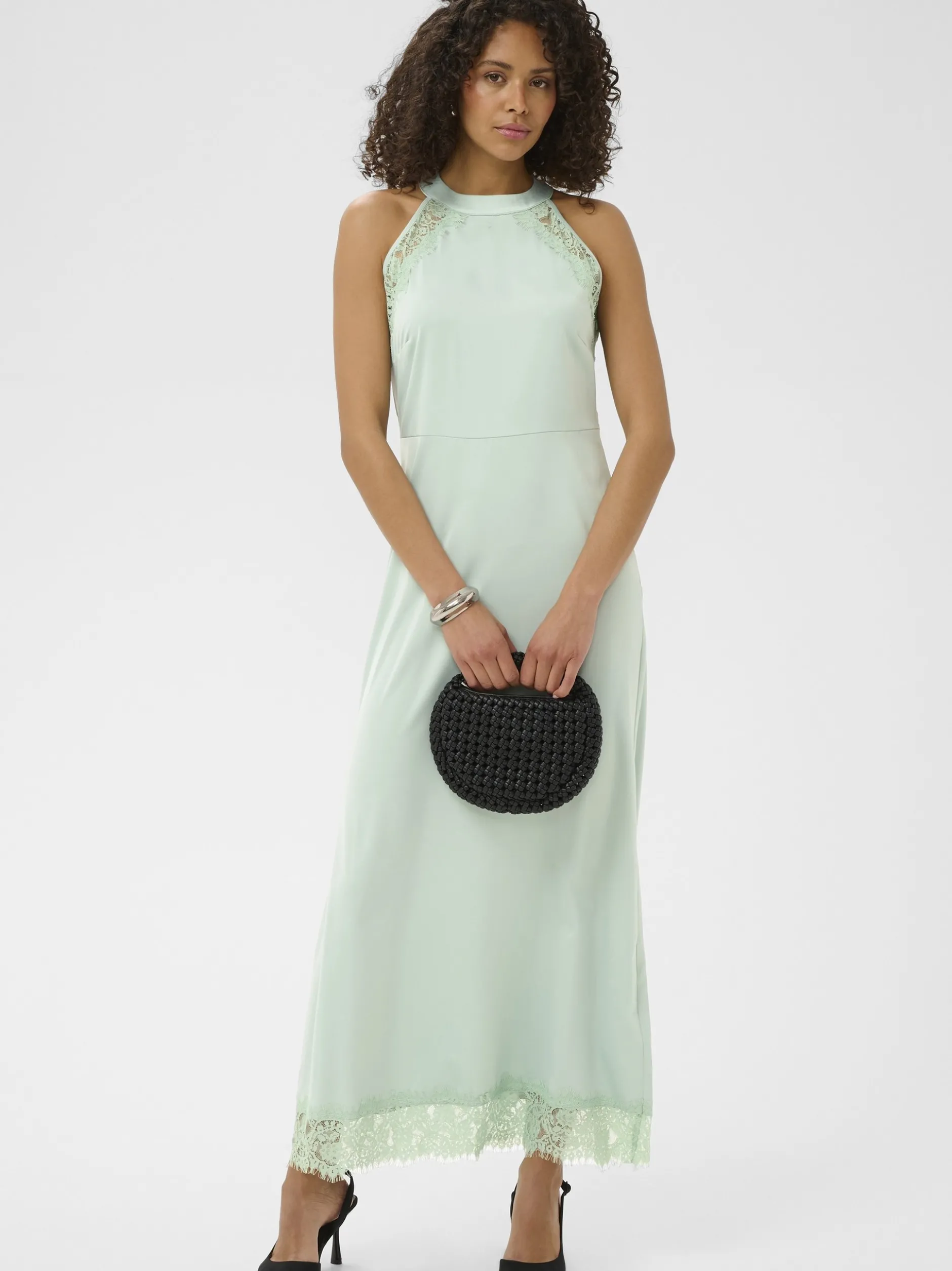 Kaffe Damen Kleid KAsadie in grün