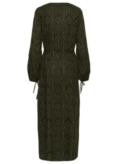 Kaffe Damen Kleid KAvioletta in schwarz grün