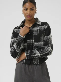 Kaffe Damen Langarm-Hemd KAlily in schwarz