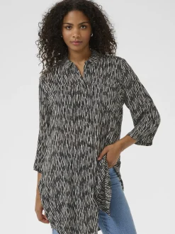 Kaffe Damen Longbluse KAjessi in schwarz