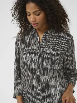 Kaffe Damen Longbluse KAjessi in schwarz