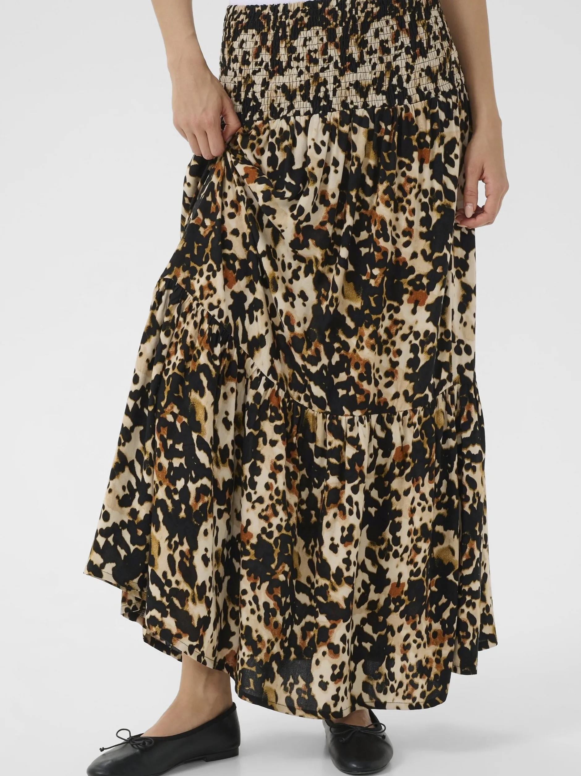 Kaffe Damen Rock KAmaxi Elastische Taille in mehrfarbig