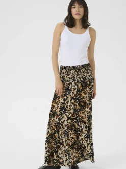 Kaffe Damen Rock KAmaxi Elastische Taille in mehrfarbig