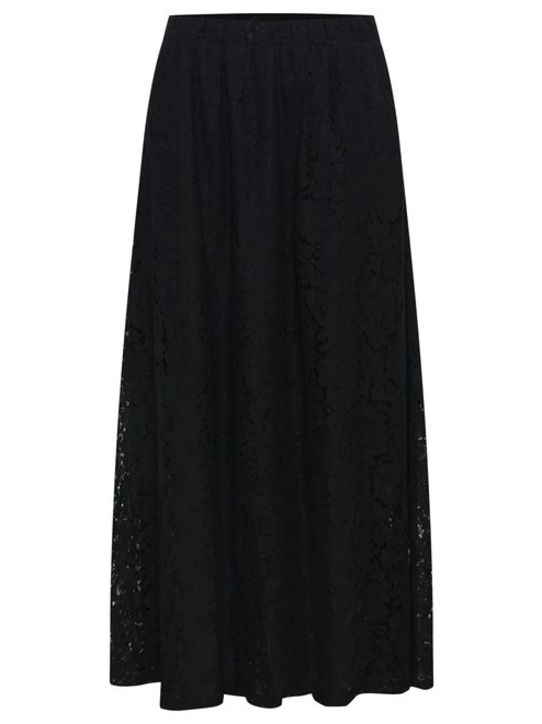 Kaffe Damen Rock KAnomi Elastische Taille in schwarz