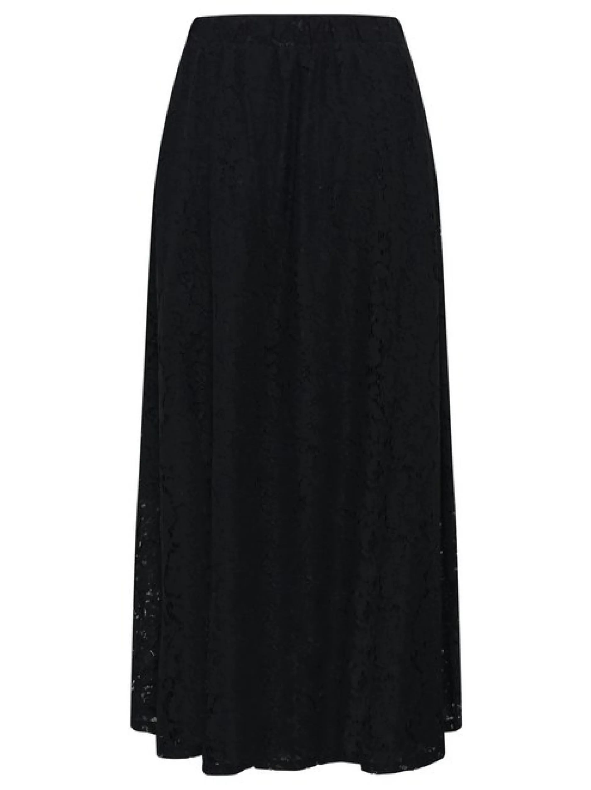 Kaffe Damen Rock KAnomi Elastische Taille in schwarz