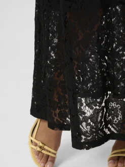 Kaffe Damen Rock KAnomi Elastische Taille in schwarz