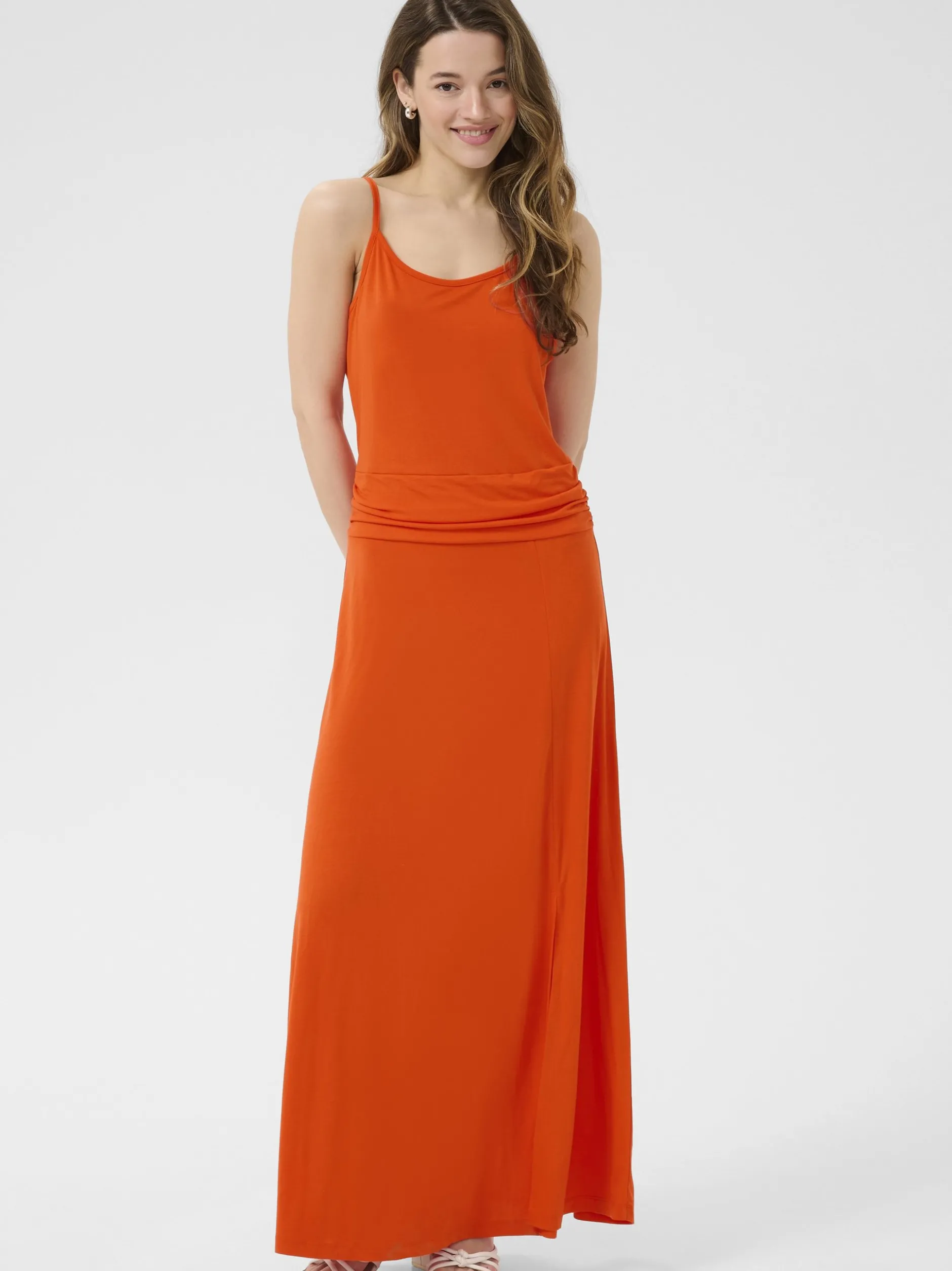 Kaffe Damen Strandkleid KAdahlia in orange