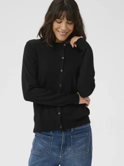 Kaffe Damen Strickjacke KAlizza in schwarz