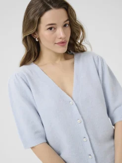 Kaffe Damen Strickjacke KAmarina in hellblau