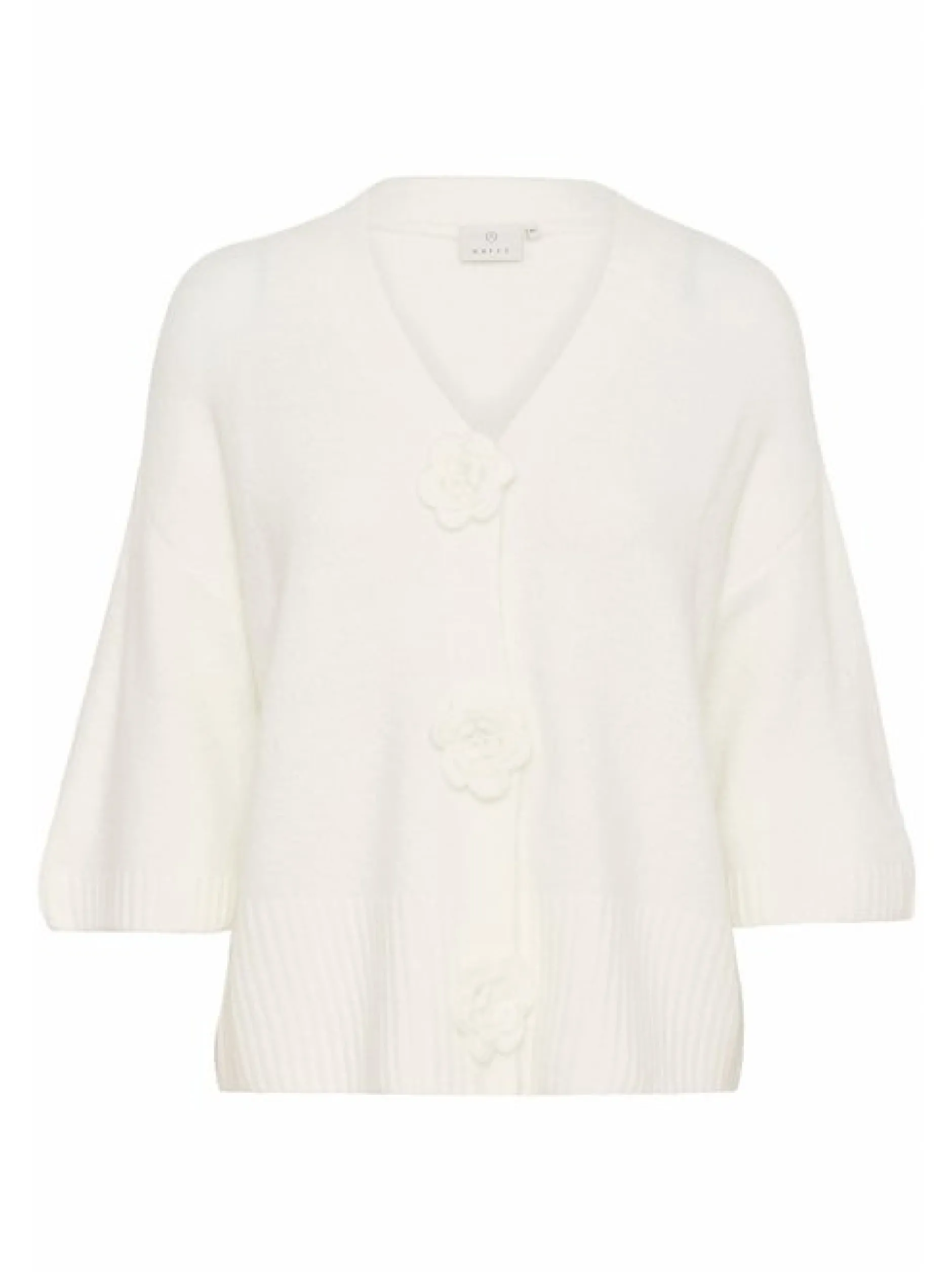 Kaffe Damen Strickjacke KArosie in ecru