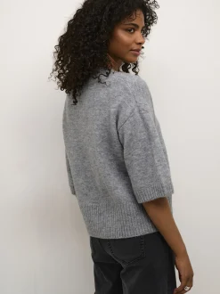 Kaffe Damen Strickjacke KArosie in grau