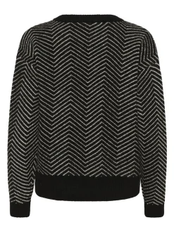 Kaffe Damen Strickpullover KAbitzy in schwarz