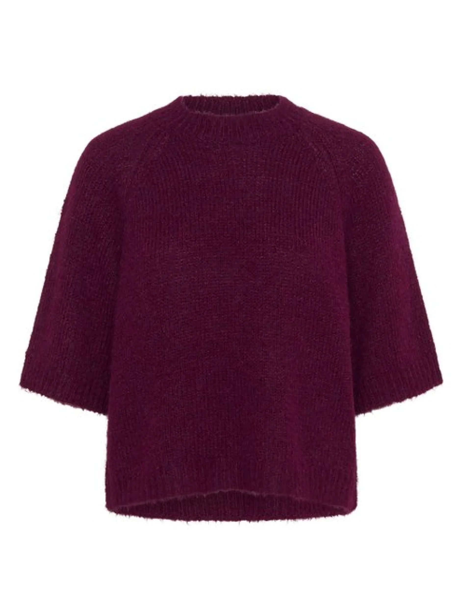 Kaffe Damen Strickpullover KAemilie in bordeaux