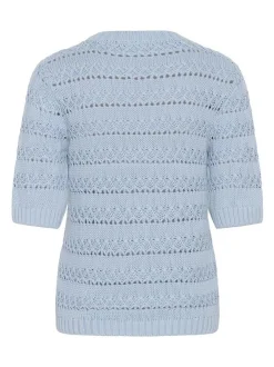 Kaffe Damen Strickpullover KAkaren in blau