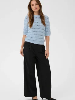 Kaffe Damen Strickpullover KAkaren in blau