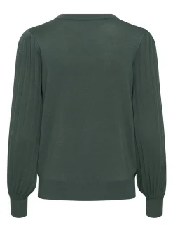 Kaffe Damen Strickpullover KAlone in grün