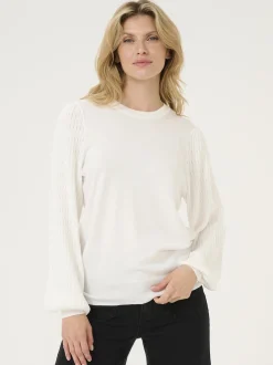Kaffe Damen Strickpullover KAnanna in ecru