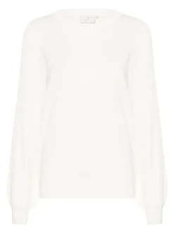 Kaffe Damen Strickpullover KAnanna in ecru