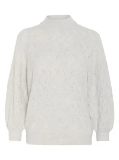 Kaffe Damen Strickpullover KArita in grau