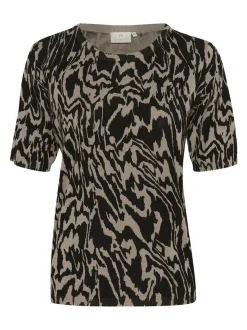 Kaffe Damen T-Shirt KAliz in schwarz taupe