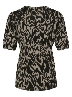 Kaffe Damen T-Shirt KAliz in schwarz taupe