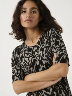 Kaffe Damen T-Shirt KAliz in schwarz taupe