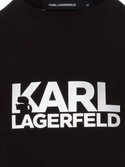 KARL LAGERFELD Herren T-Shirt in schwarz silber