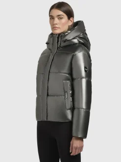 Khujo Damen Steppjacke - Devina Shiny-YM in anthrazit