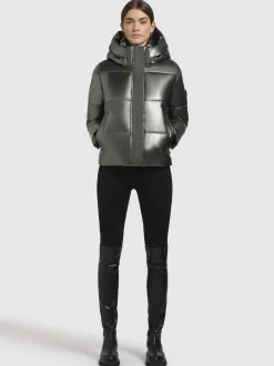 Khujo Damen Steppjacke - Devina Shiny-YM in anthrazit