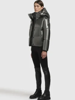 Khujo Damen Steppjacke - Devina Shiny-YM in anthrazit