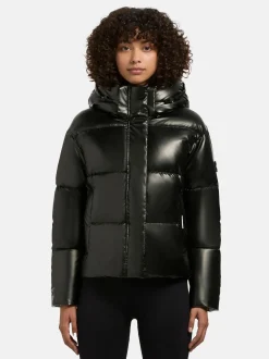 Khujo Damen Steppjacke - Devina Shiny-YM in grün schwarz