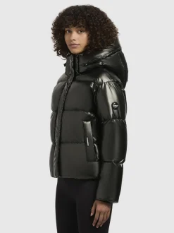 Khujo Damen Steppjacke - Devina Shiny-YM in grün schwarz