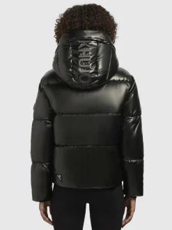 Khujo Damen Steppjacke - Devina Shiny-YM in grün schwarz