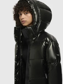 Khujo Damen Steppjacke - Devina Shiny-YM in grün schwarz