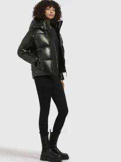 Khujo Damen Steppjacke - Devina Shiny-YM in grün schwarz
