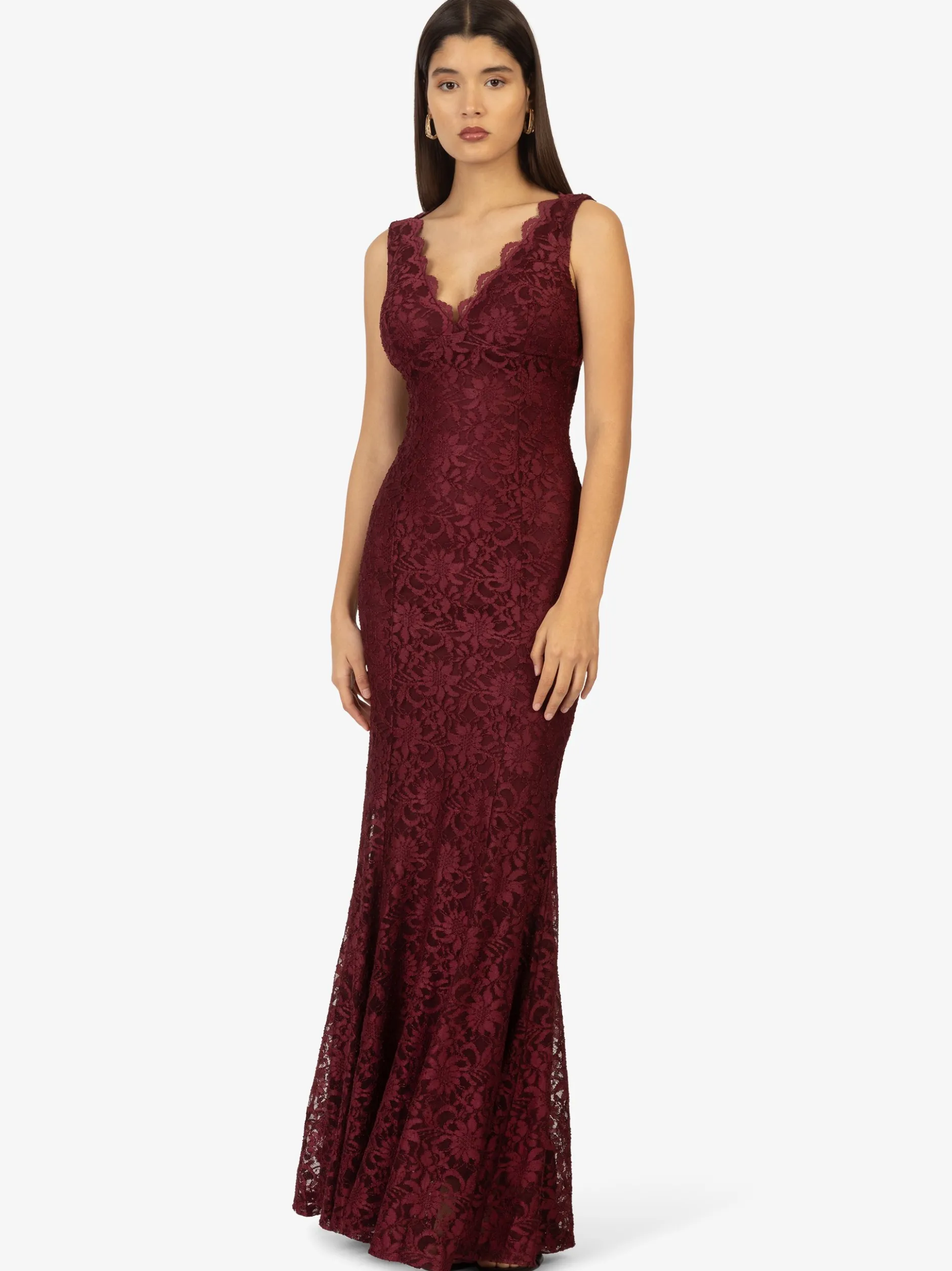 Kraimod Damen Abendkleid in bordeaux - Länge: lang