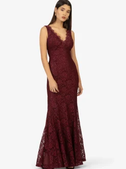 Kraimod Damen Abendkleid in bordeaux - Länge: lang