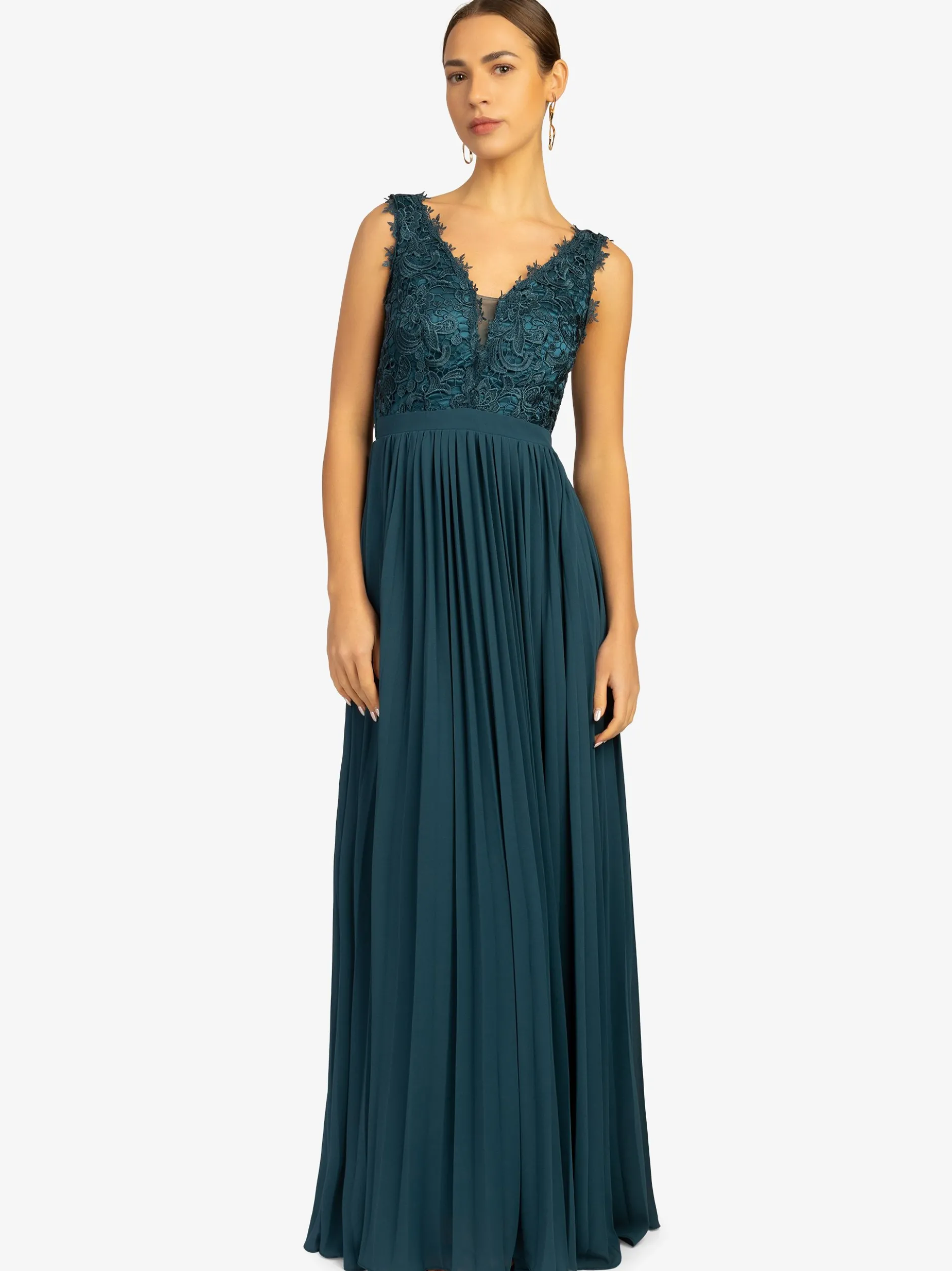 Kraimod Damen Abendkleid in petrol - Länge: lang