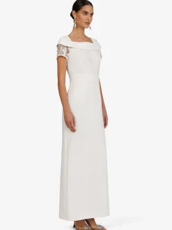 Kraimod Damen Abendkleid in weiß - Ausschnitt: Carmen