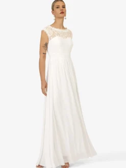 Kraimod Damen Abendkleid in weiß - Ausschnitt: Rundhals