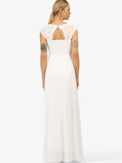 Kraimod Damen Abendkleid in weiß - Ausschnitt: Rundhals