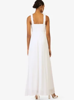 Kraimod Damen Abendkleid in weiß - Ausschnitt: U-Boot