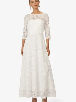 Kraimod Damen Brautkleid in weiß - Ausschnitt: U-Boot